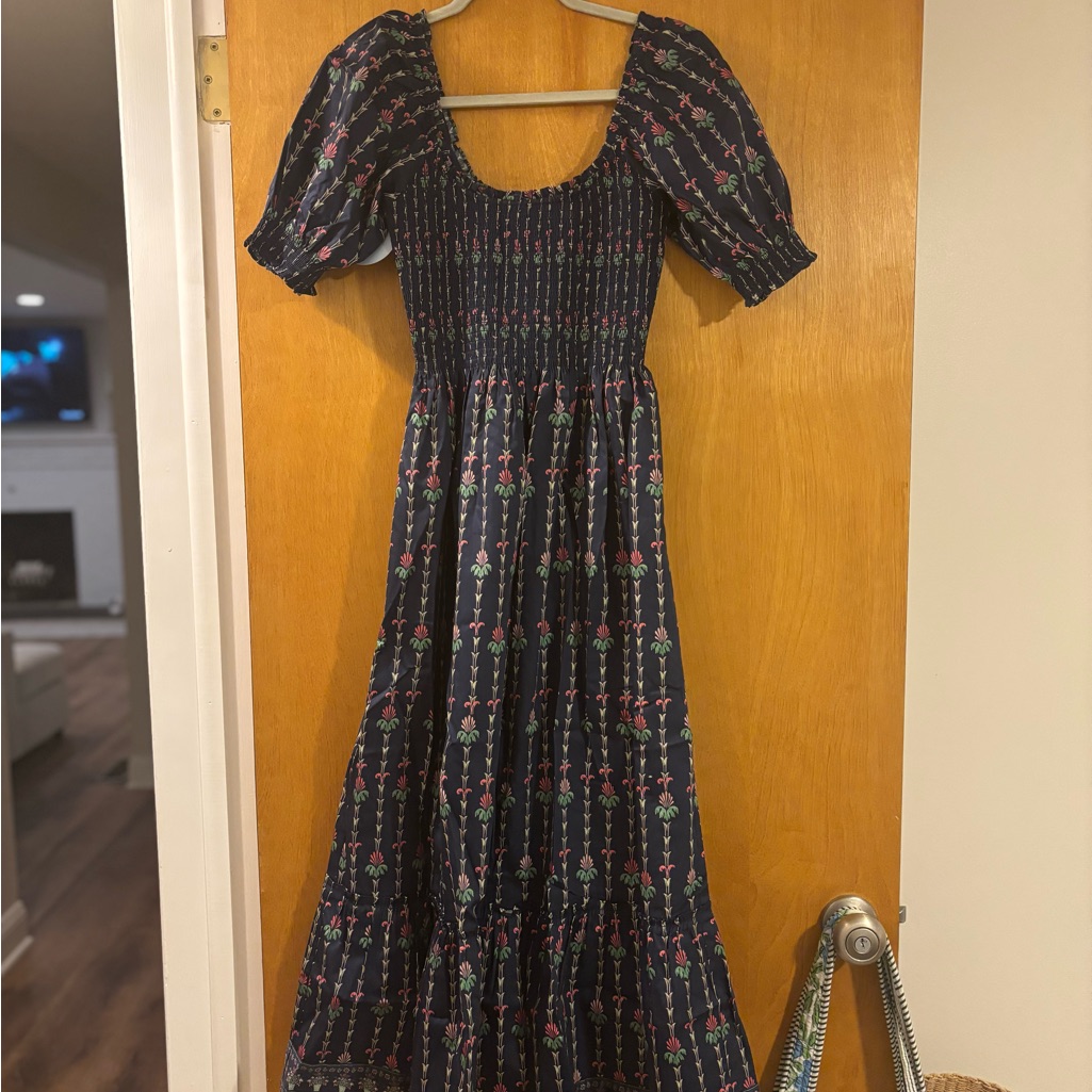 Hill House Navy Louisa Trailing Fern Dress